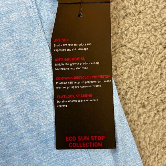 Wolverine Brand Adult Medium Blue Poly Blend Short Sleeve Shirt - Picture 5 of 12